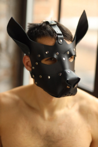 Маска собаки "BDSM Арсенал" натуральная кожа